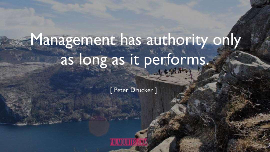 Performs quotes by Peter Drucker