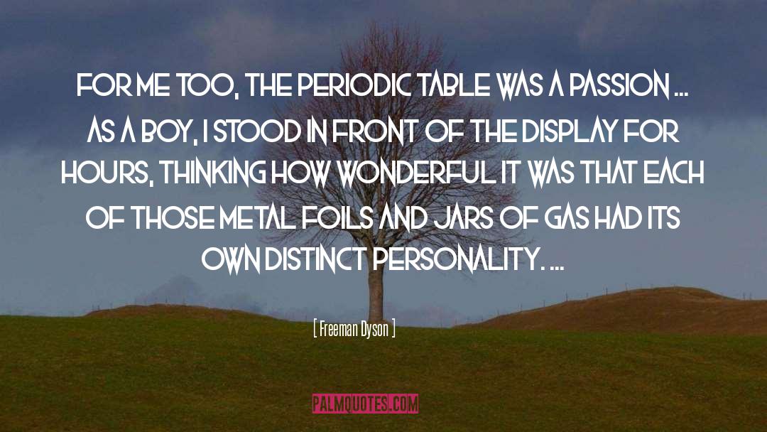 Periodic Table quotes by Freeman Dyson
