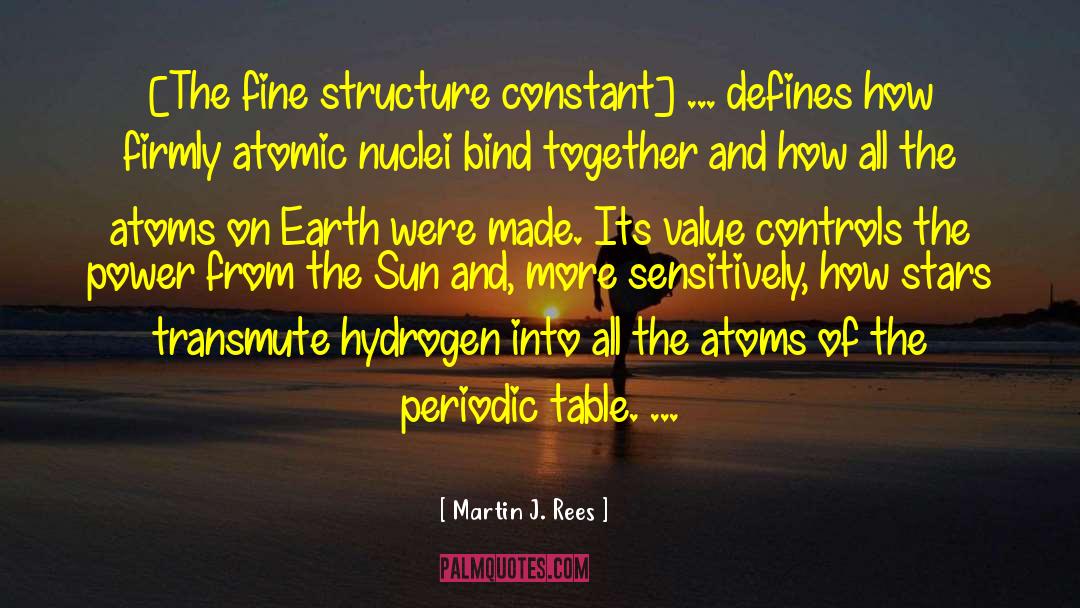 Periodic Table quotes by Martin J. Rees