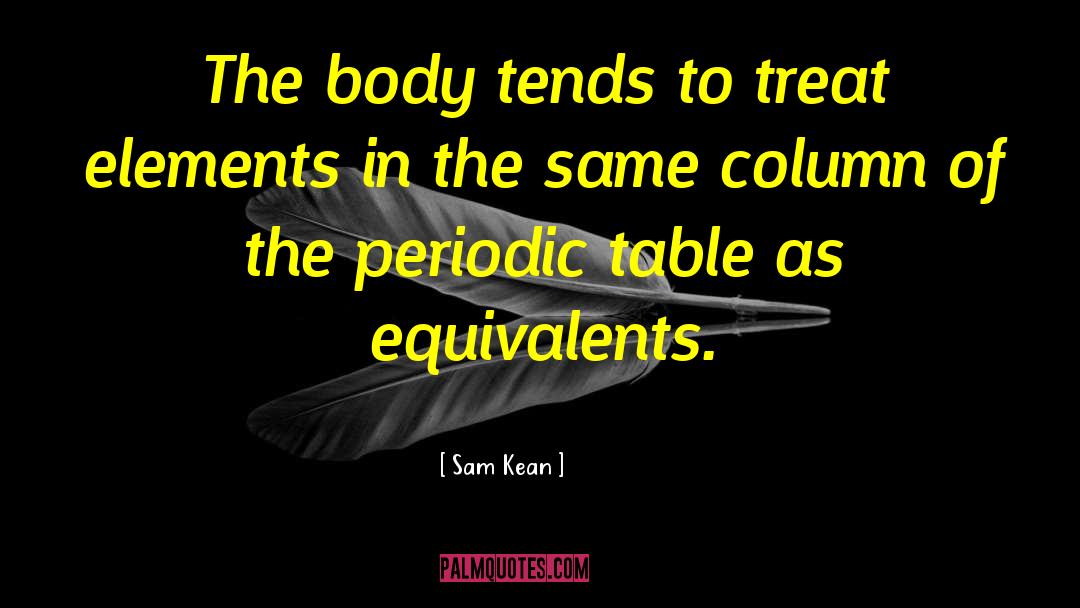 Periodic Table quotes by Sam Kean