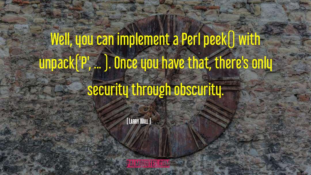 Perl quotes by Larry Wall