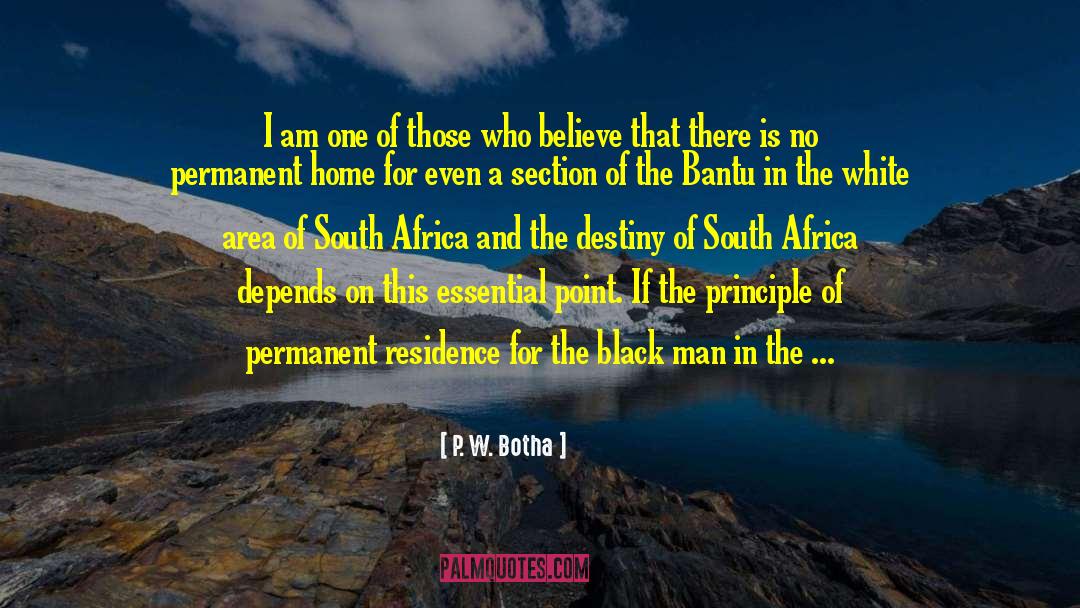 Permanent Friendship quotes by P. W. Botha