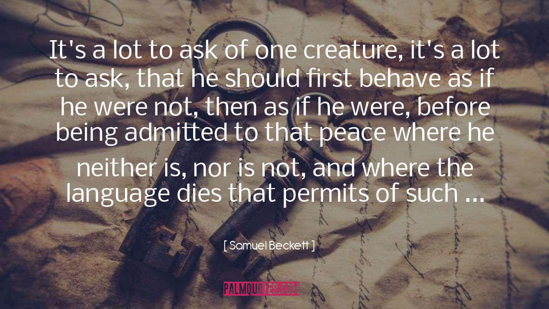 Permits quotes by Samuel Beckett