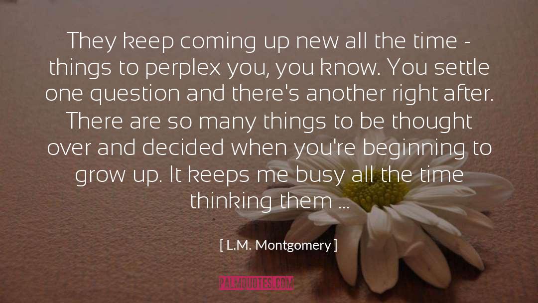 Perplex quotes by L.M. Montgomery