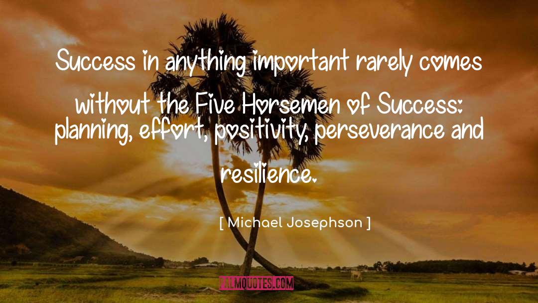Perseverance Success quotes by Michael Josephson