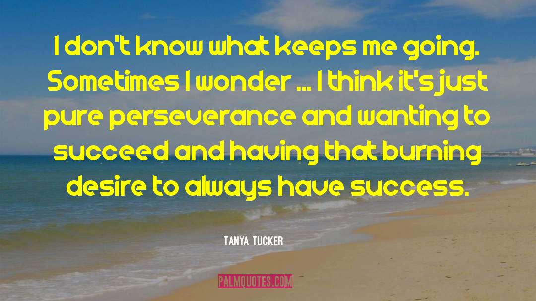 Perseverance Success quotes by Tanya Tucker