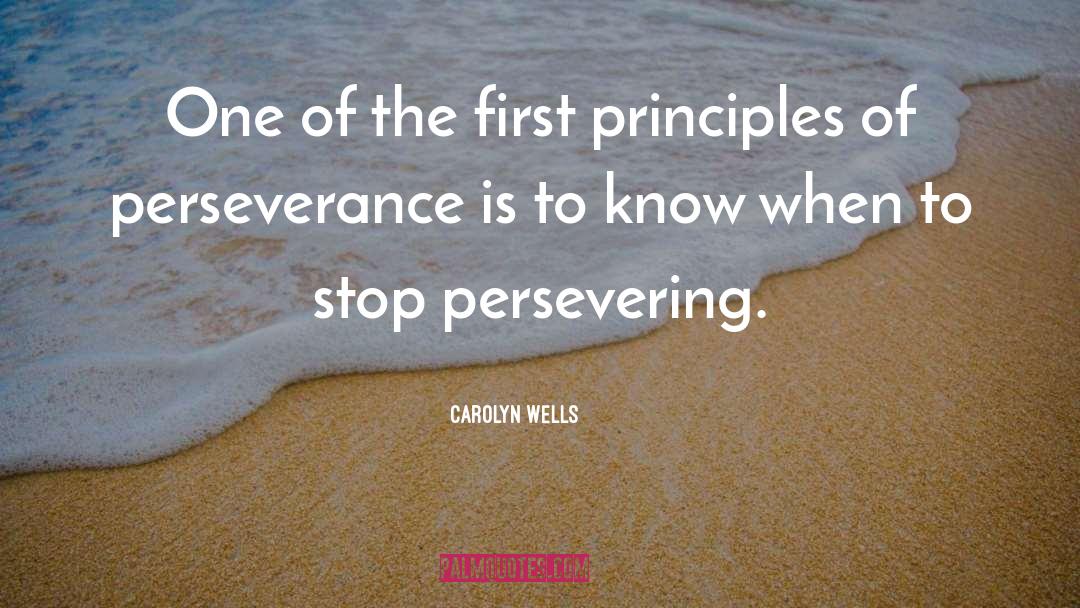 Persevering quotes by Carolyn Wells