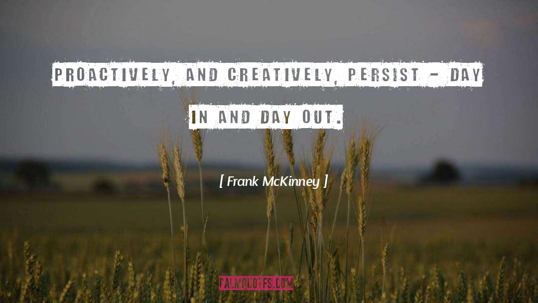 Persist quotes by Frank McKinney
