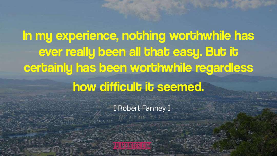 Persistence quotes by Robert Fanney