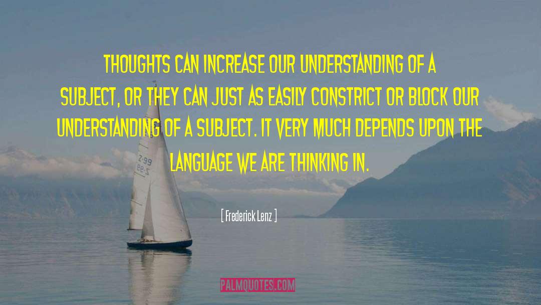 Persistent Thoughts quotes by Frederick Lenz