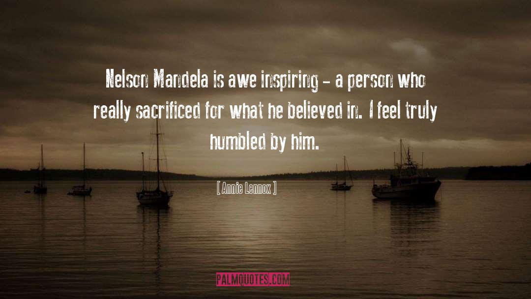 Person Nelson Mandela quotes by Annie Lennox