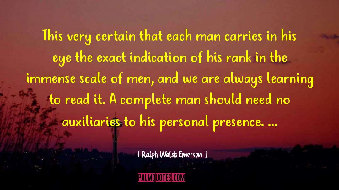 Personal Appearance quotes by Ralph Waldo Emerson