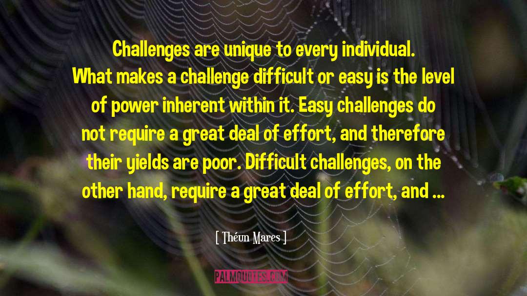 Personal Challenge quotes by Théun Mares