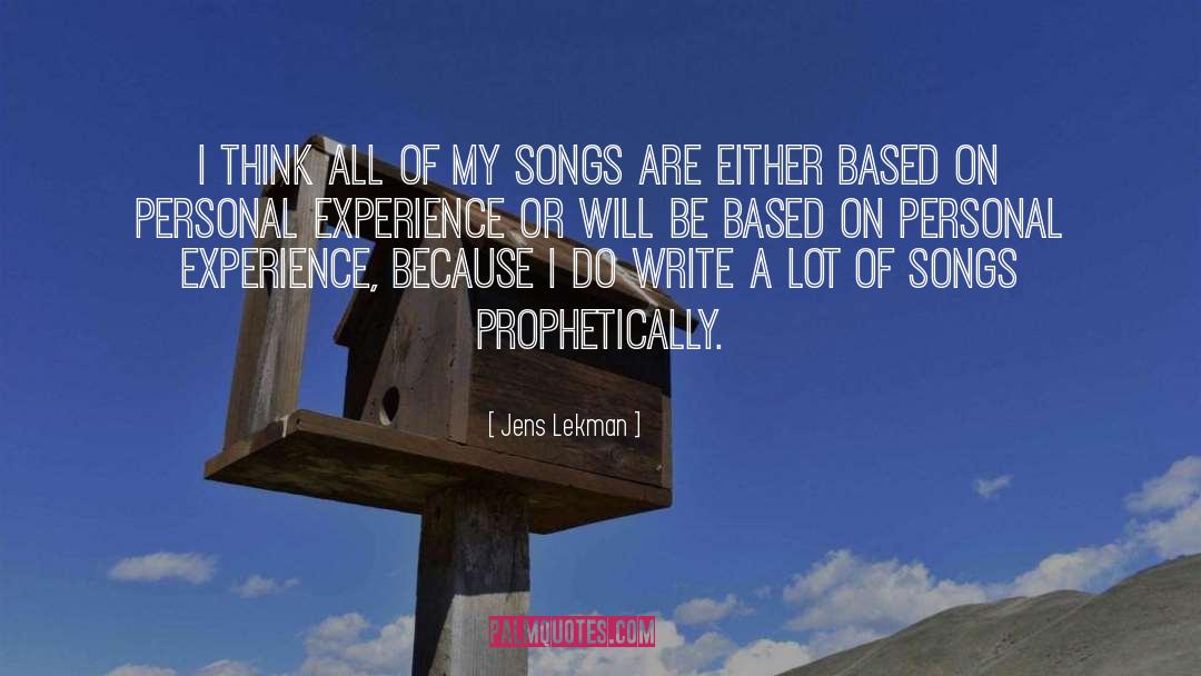 Personal Experiences quotes by Jens Lekman