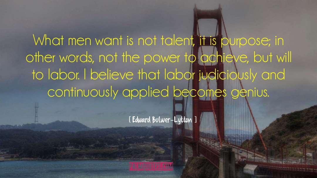 Personal Genius quotes by Edward Bulwer-Lytton