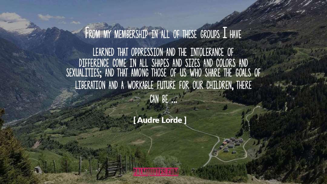 Personal Goals quotes by Audre Lorde