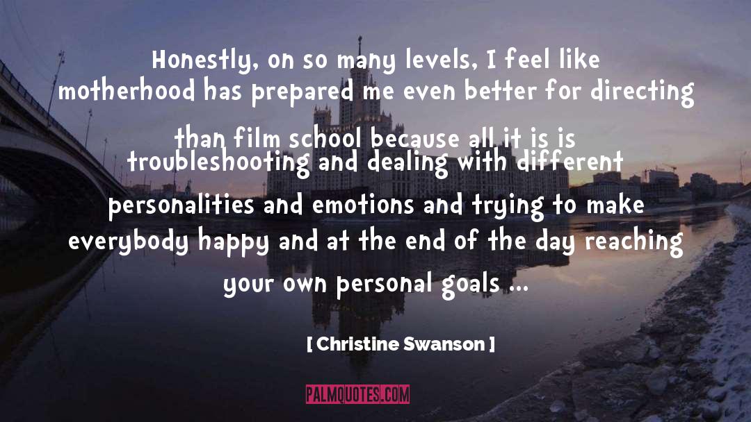 Personal Goals quotes by Christine Swanson