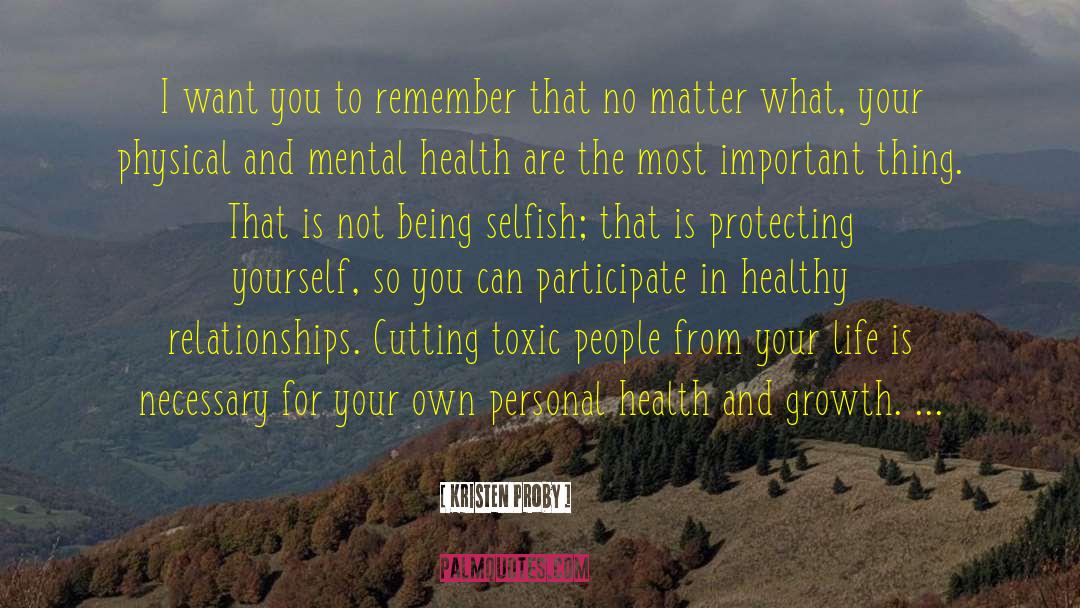 Personal Health quotes by Kristen Proby