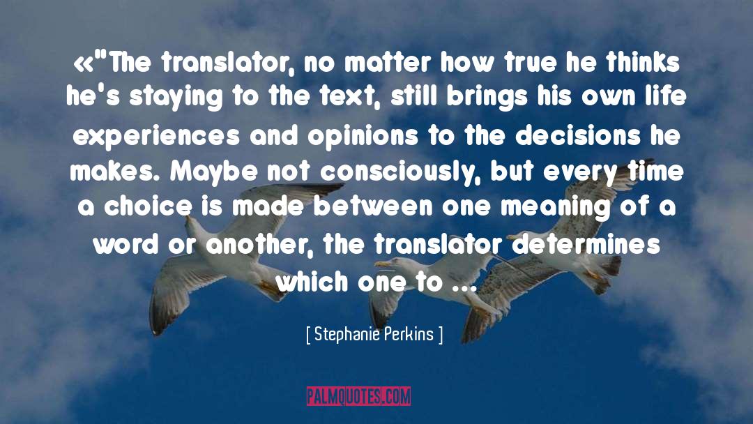 Personal History quotes by Stephanie Perkins