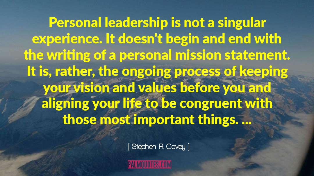 Personal Mission Statement quotes by Stephen R. Covey