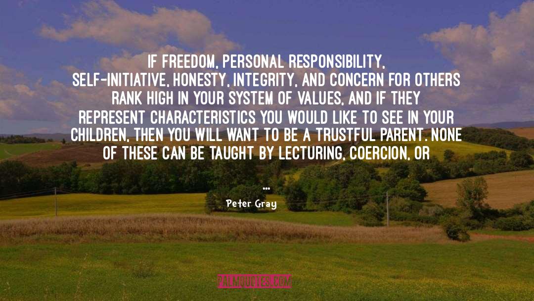 Personal Responsibility quotes by Peter Gray