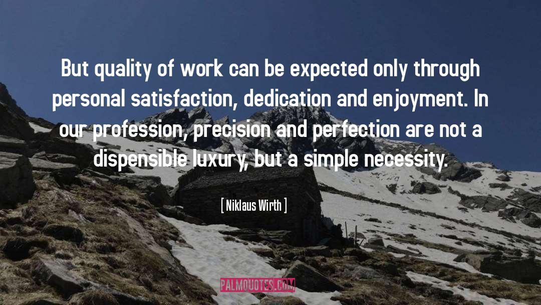 Personal Satisfaction quotes by Niklaus Wirth