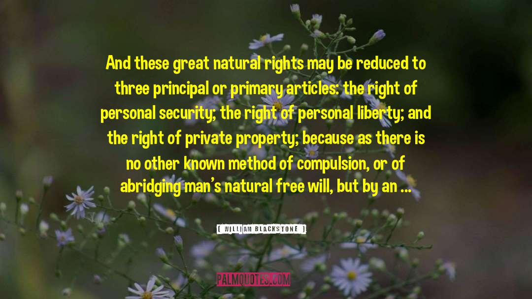 Personal Security quotes by William Blackstone