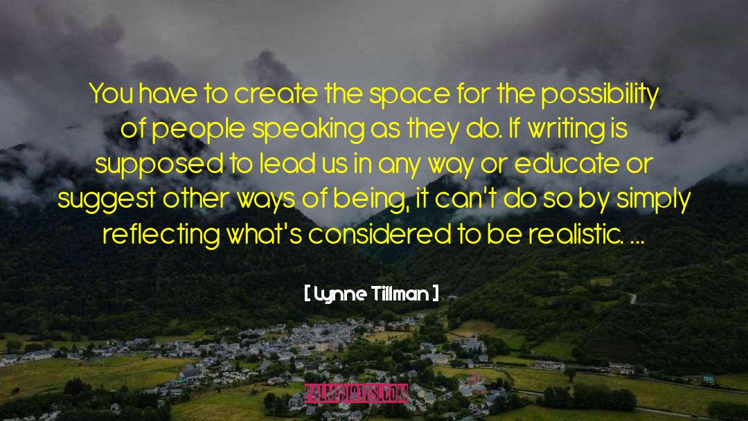 Personal Space quotes by Lynne Tillman