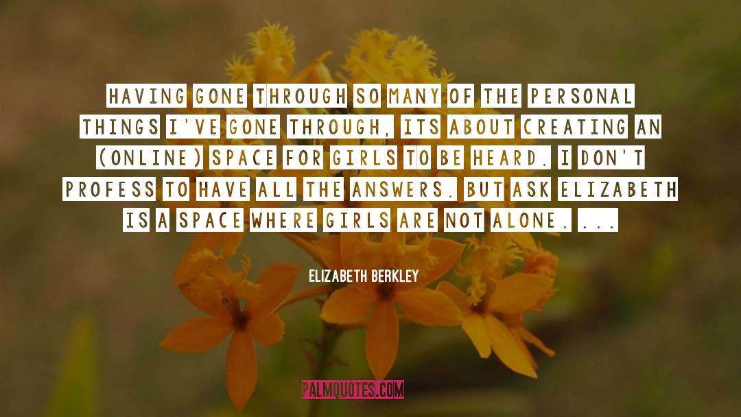Personal Things quotes by Elizabeth Berkley