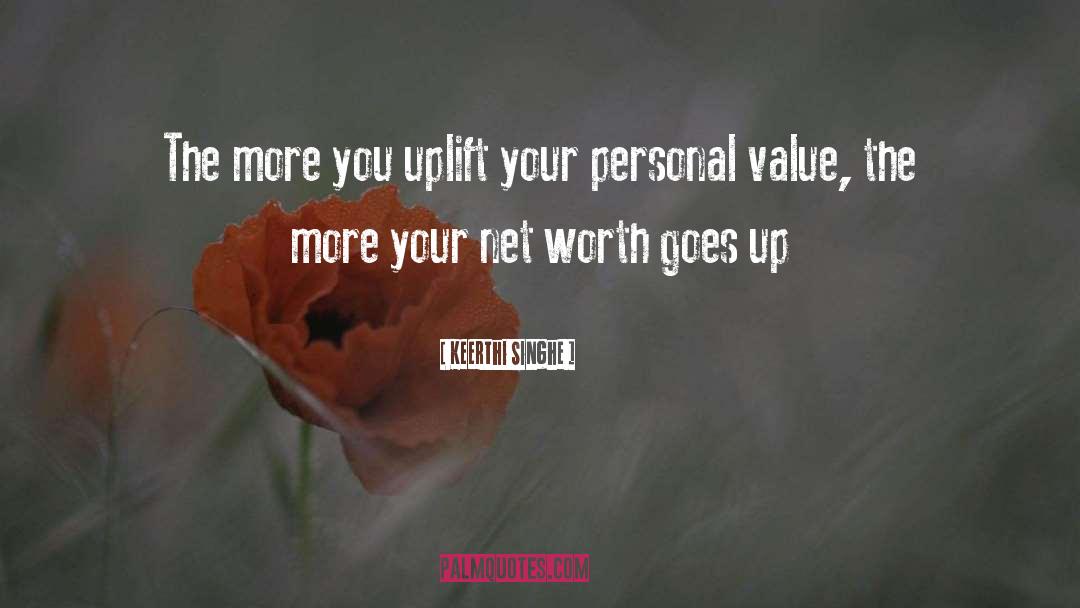 Personal Value quotes by Keerthi Singhe