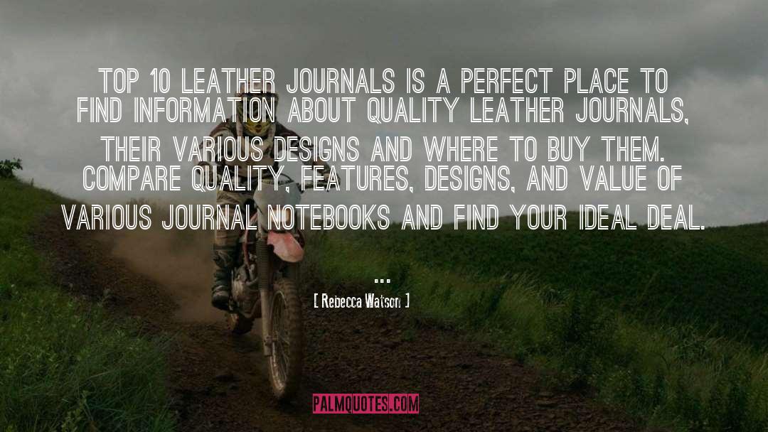 Personalised Notebooks Leather quotes by Rebecca Watson