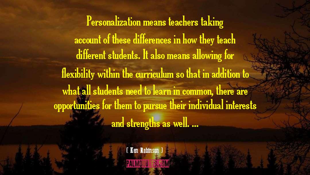 Personalization quotes by Ken Robinson
