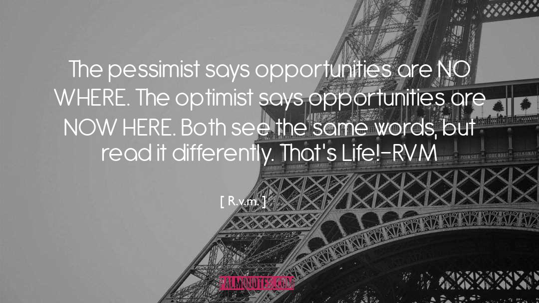 Pessimist quotes by R.v.m.