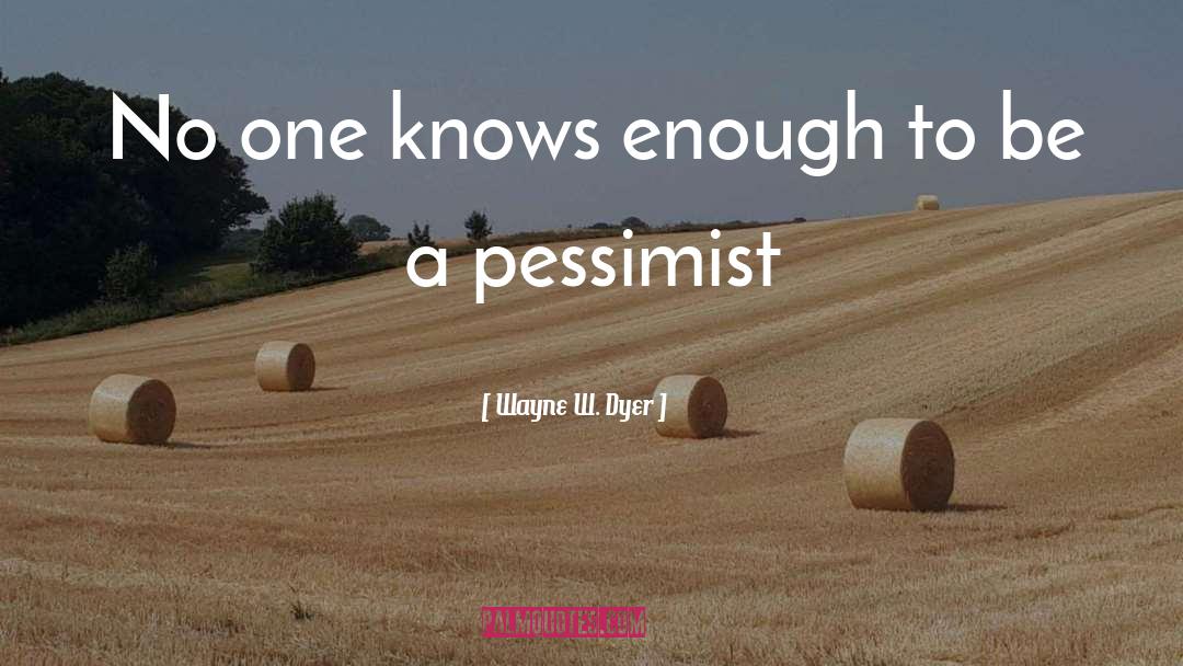 Pessimist quotes by Wayne W. Dyer