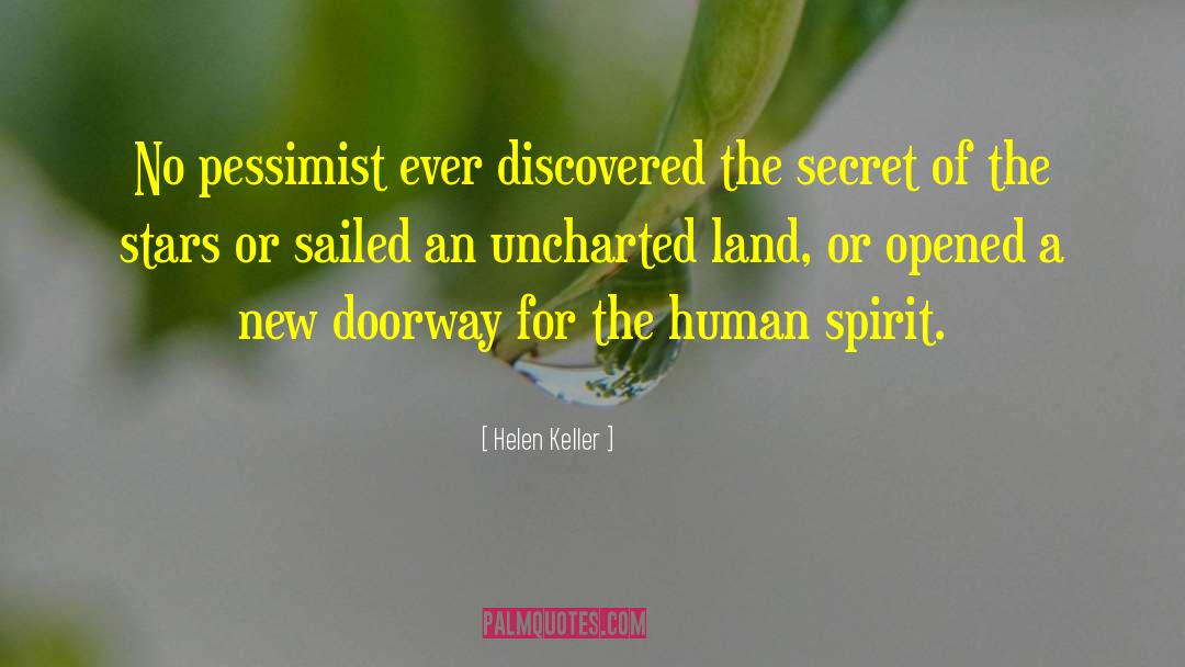 Pessimist quotes by Helen Keller