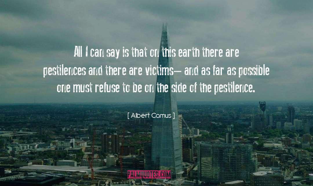 Pestilence quotes by Albert Camus