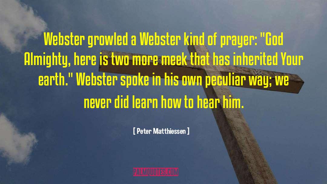 Peter Wiggin quotes by Peter Matthiessen