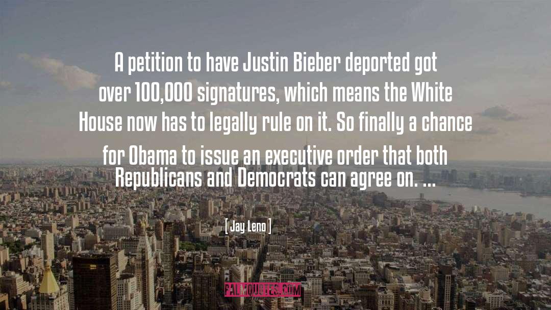 Petition quotes by Jay Leno