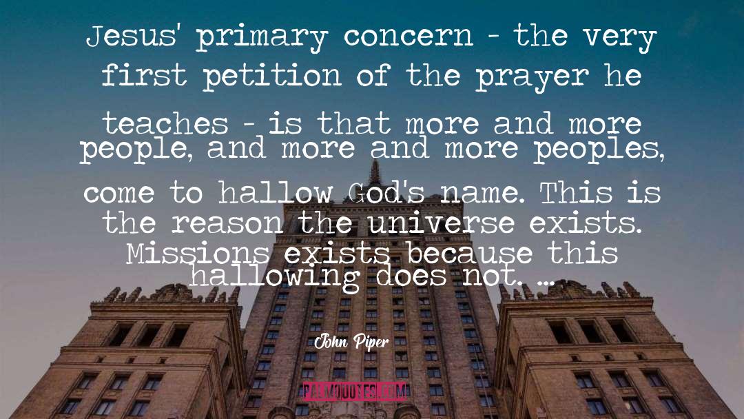 Petition quotes by John Piper