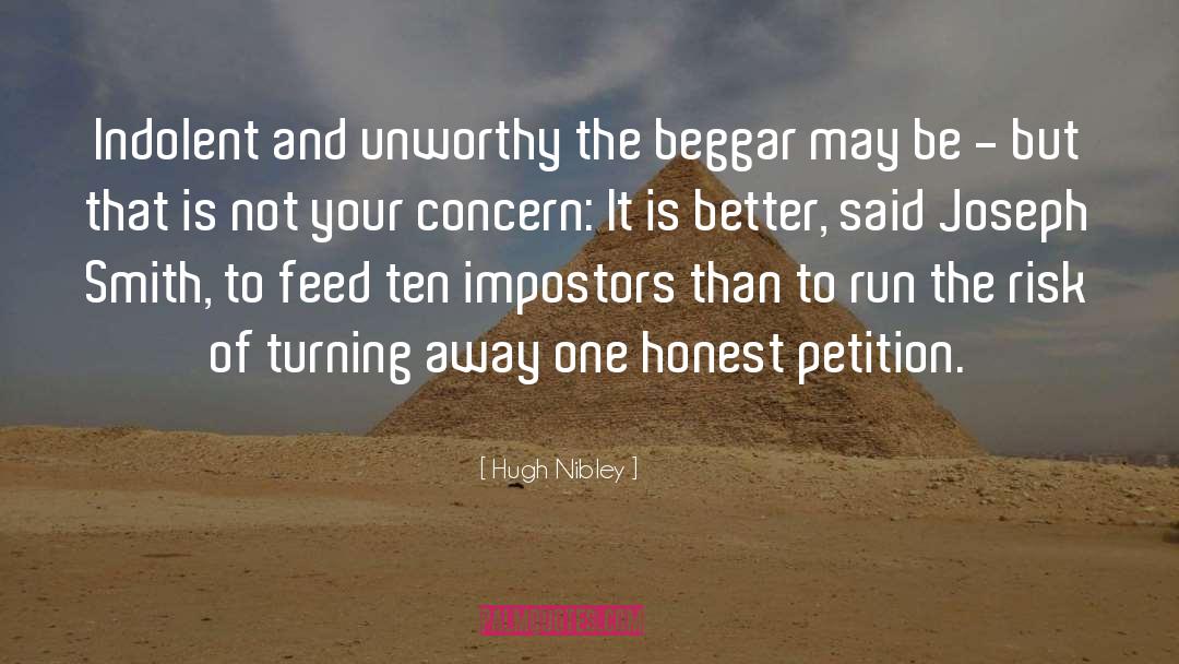 Petition quotes by Hugh Nibley