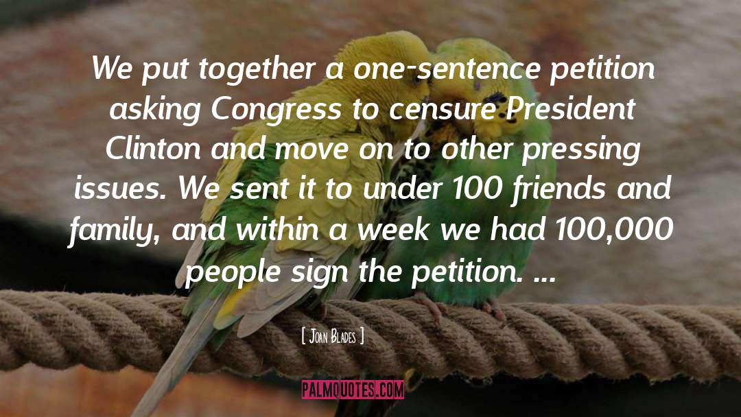 Petition quotes by Joan Blades