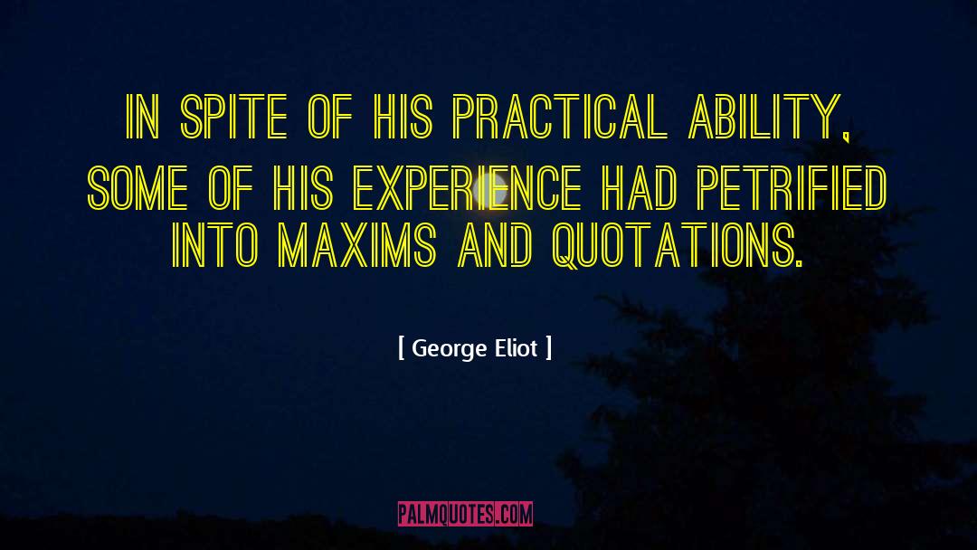 Petrified quotes by George Eliot