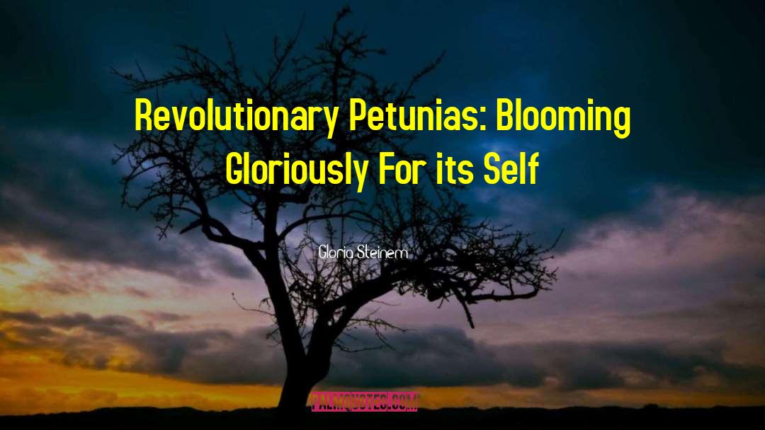 Petunias quotes by Gloria Steinem