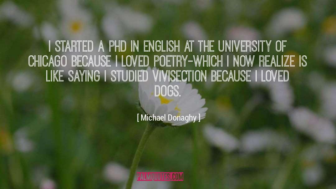 Phd quotes by Michael Donaghy