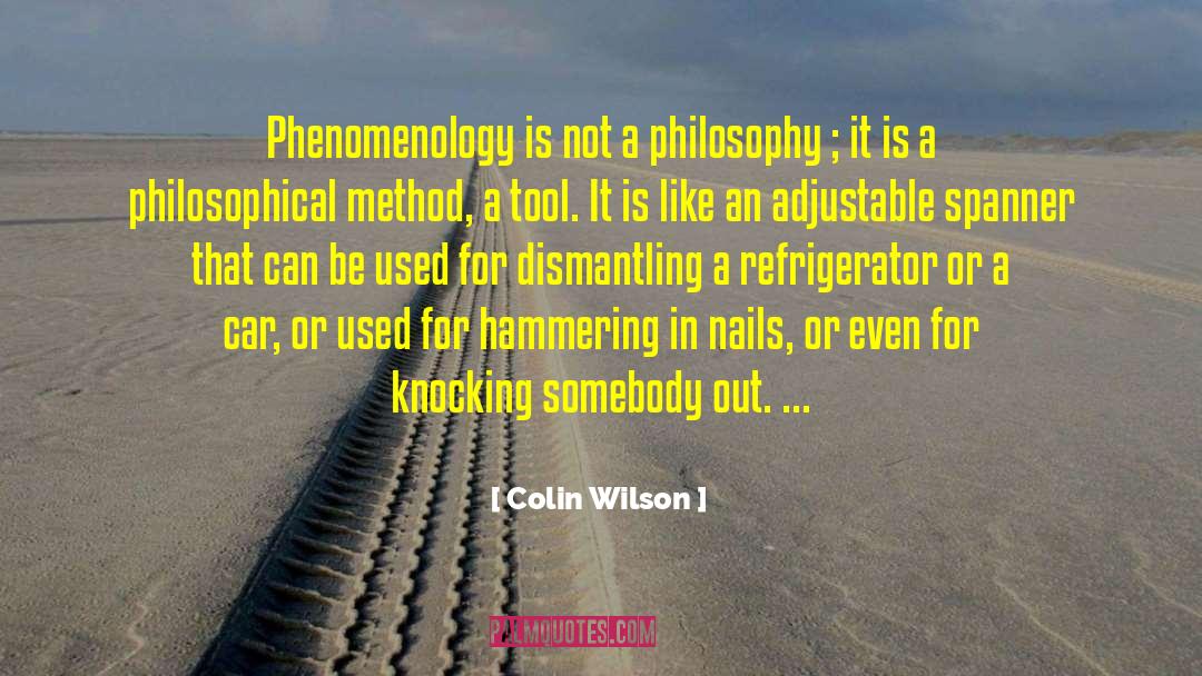 Phenomenology quotes by Colin Wilson