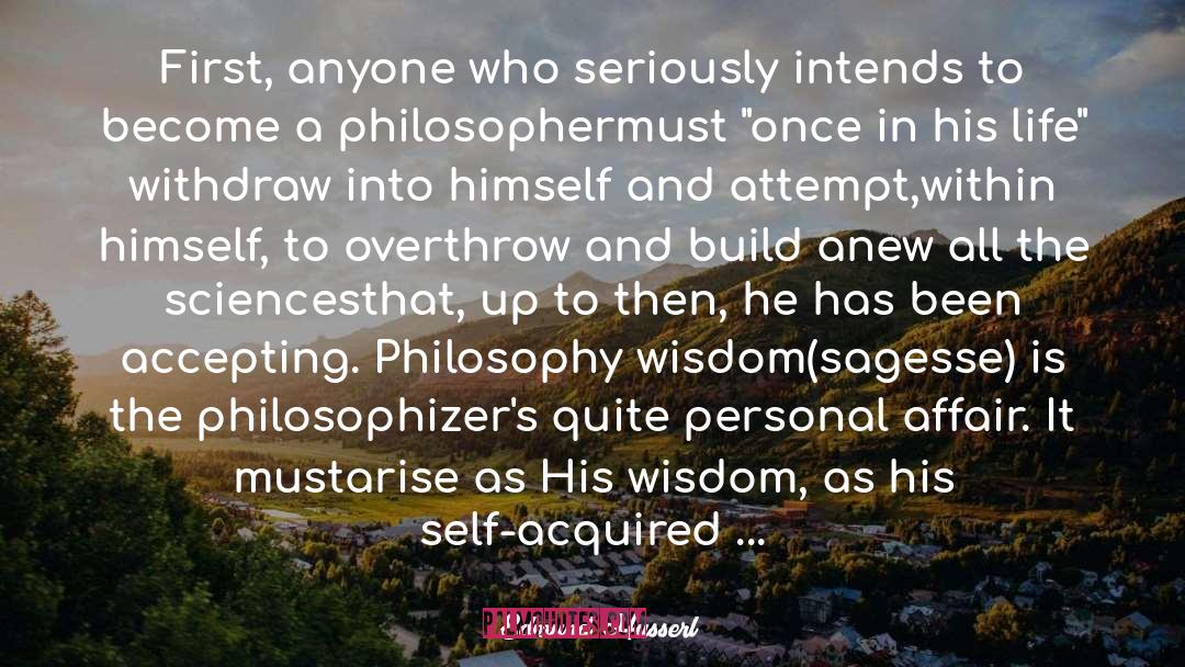 Phenomenology quotes by Edmund Husserl