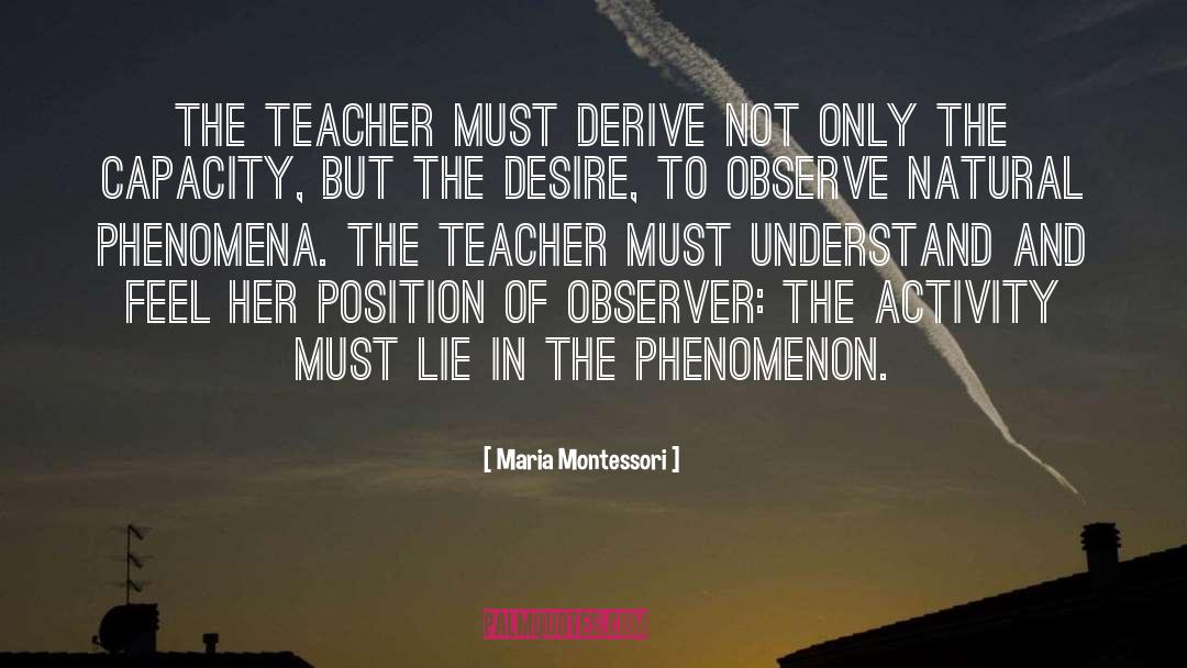 Phenomenon quotes by Maria Montessori