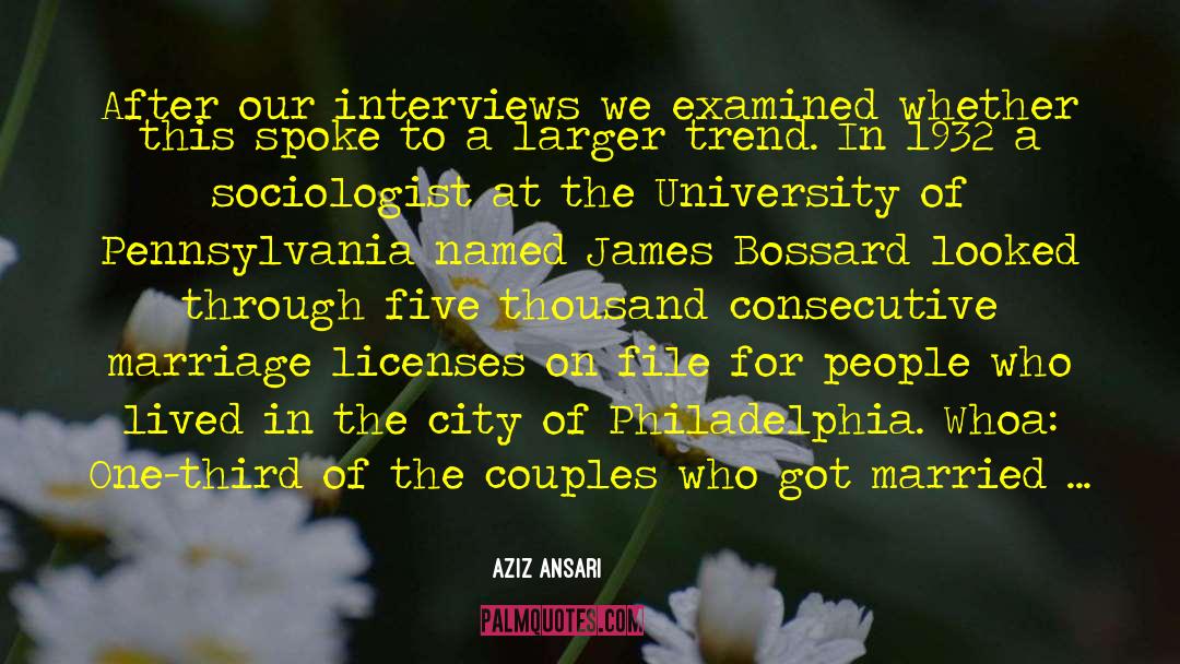 Philadelphia quotes by Aziz Ansari