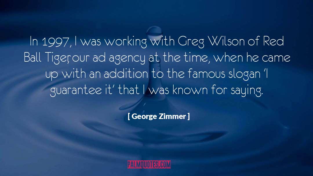 Philandering Fictional Ad quotes by George Zimmer