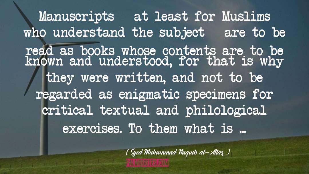 Philological quotes by Syed Muhammad Naquib Al-Attas